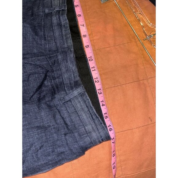 Cos Dark Blue Slim Fit 100% Linen Pants Mens 34 - Picture 5 of 11